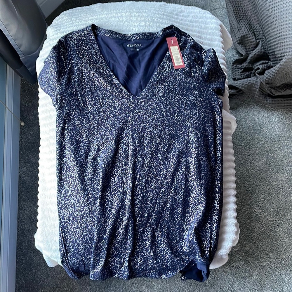 Merona Glitter Tee Size L NWT